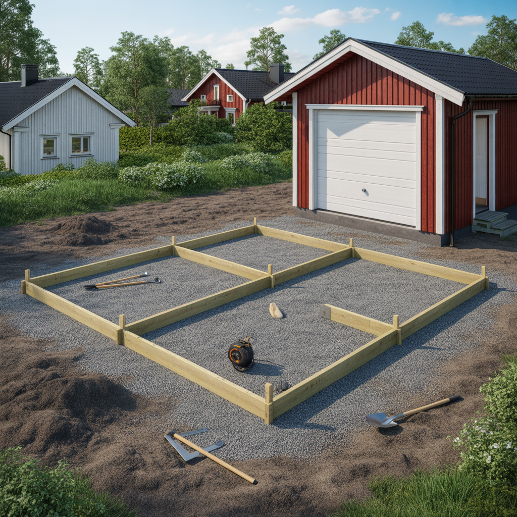 9.Sa forbereder du marken for att bygga garagegrund