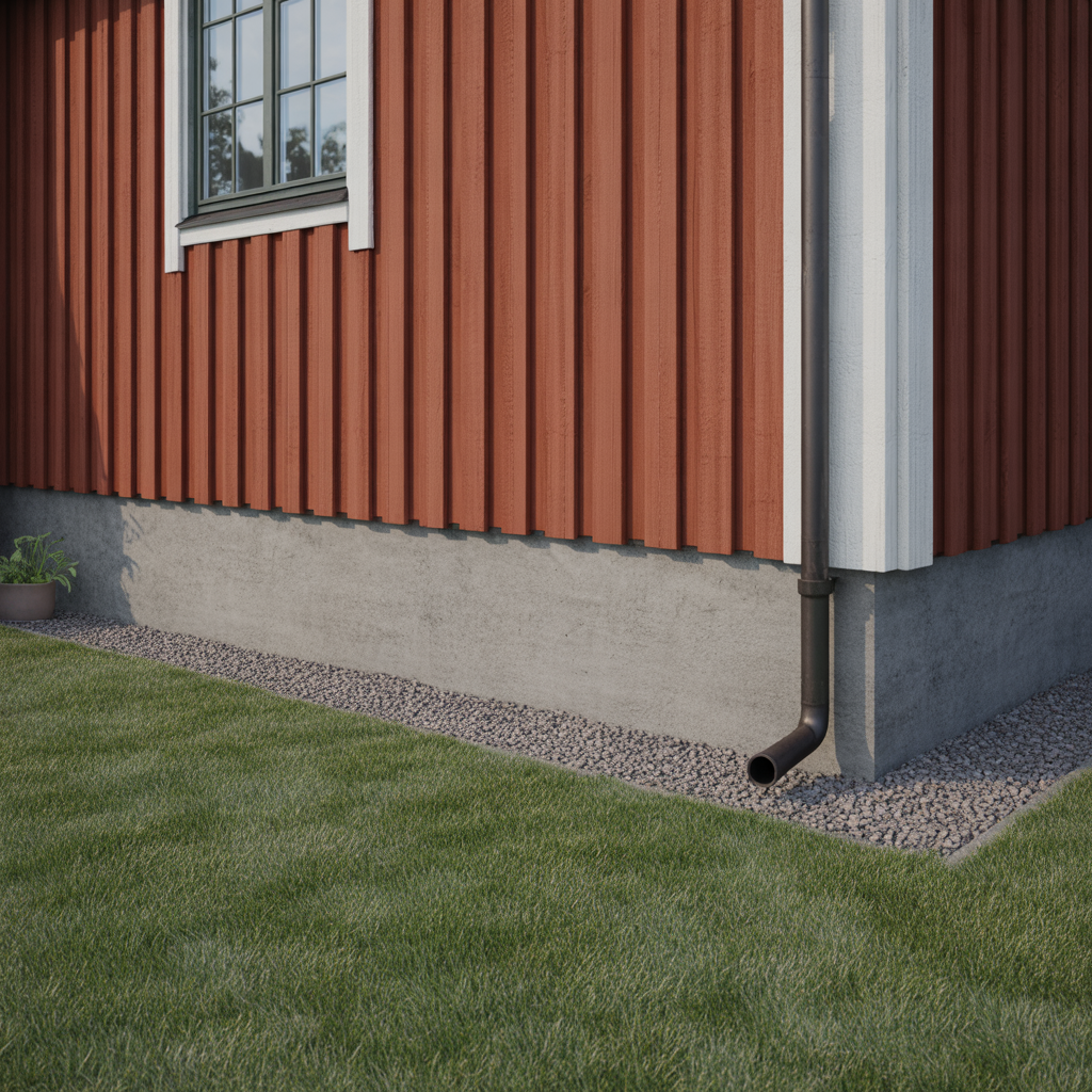 ratt markniva mot fasad guide till lutning och dranering