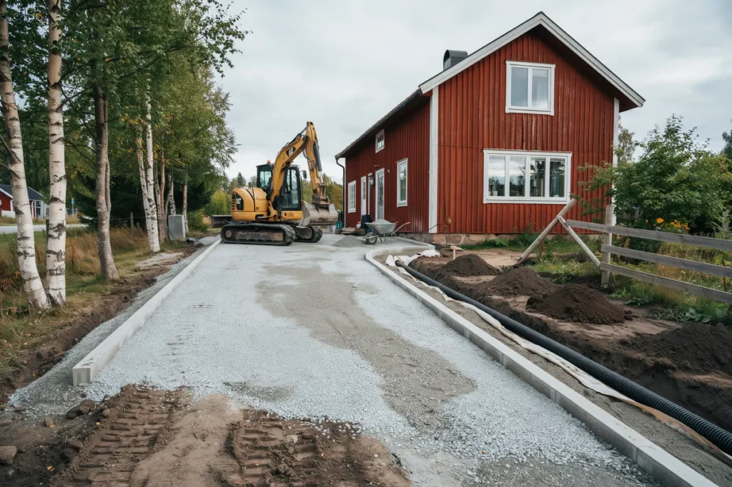 markarbete inf r asfalt p villatomten underarbete avvattning och vanliga misstag